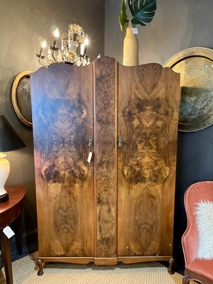 Vintage Burlwood Armoire - Little Boho Valley