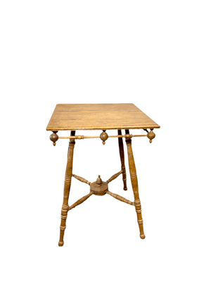 Vintage Carved Wood Parlor Table - Little Boho Valley