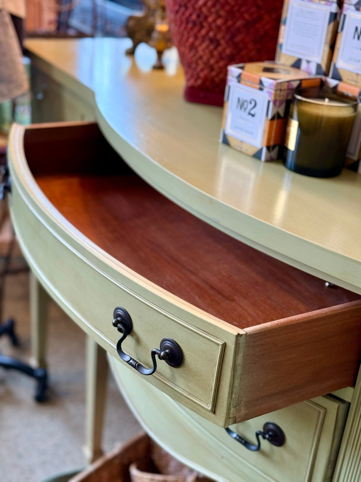 Vintage Green Buffet - Original Finish - Little Boho Valley