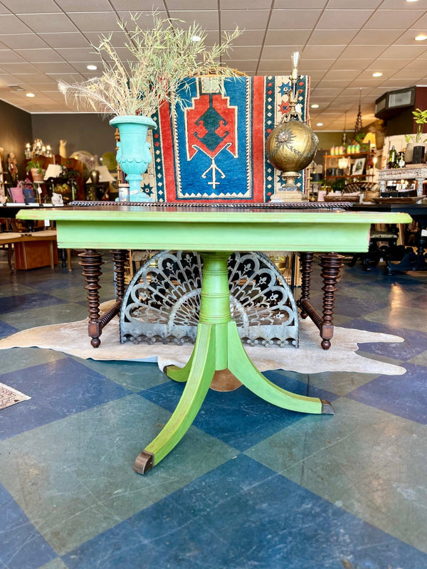 Vintage Green Dining Table - Little Boho Valley