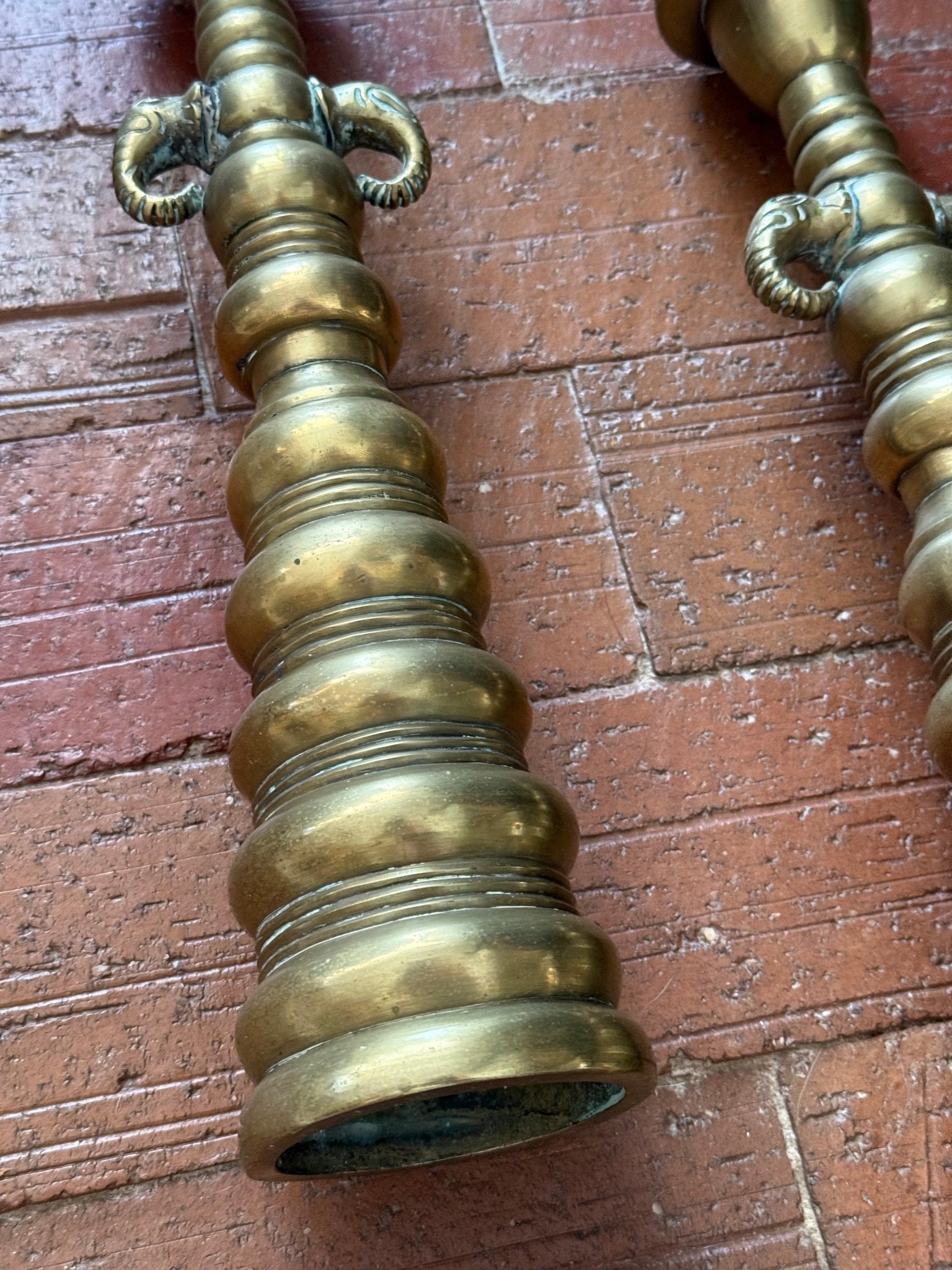 Vintage Large Brass Candle Holders - Little Boho Valley