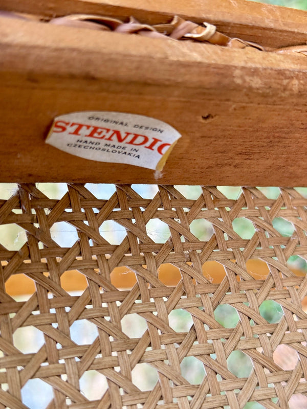 Vintage Mid-Century Caned Chair - Little Boho Valley