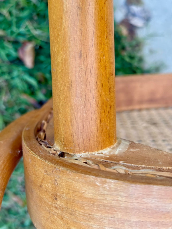 Vintage Mid-Century Caned Chair - Little Boho Valley