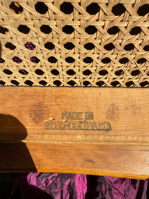 Vintage Mid-Century Caned Chair - Little Boho Valley