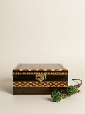 Vintage Spain Inlaid Mosaic Box - Little Boho Valley