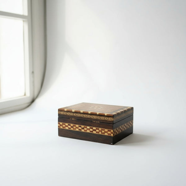 Vintage Spain Inlaid Mosaic Box - Little Boho Valley