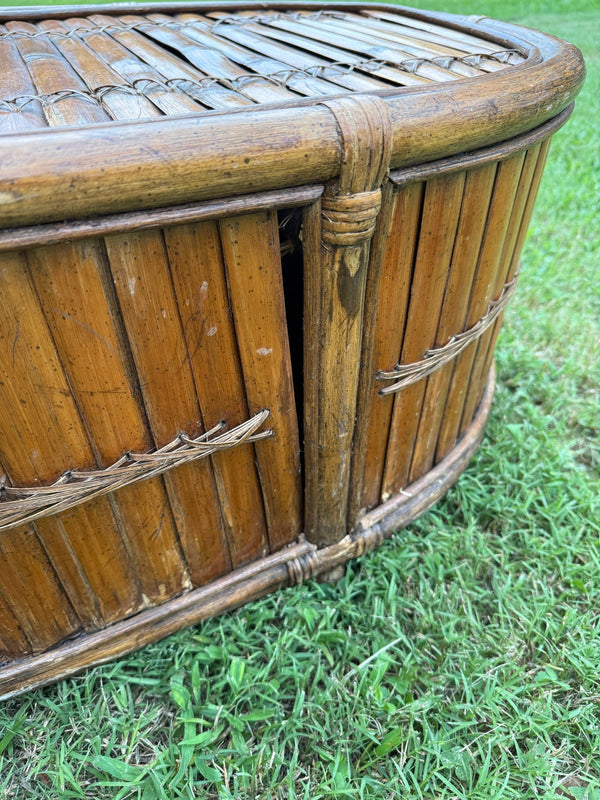 Vintage Split Bamboo Chaise Lounge - Little Boho Valley