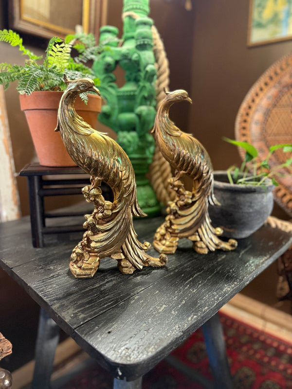 Vintage Syroco Peacock Pheasants - Little Boho Valley