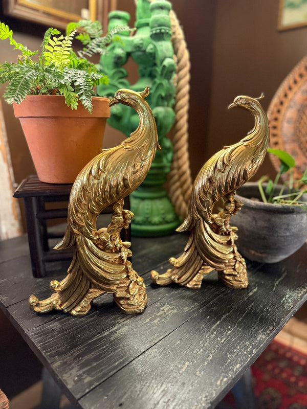 Vintage Syroco Peacock Pheasants - Little Boho Valley