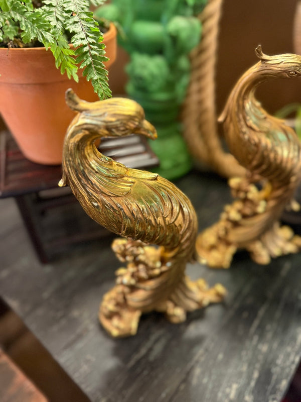 Vintage Syroco Peacock Pheasants - Little Boho Valley