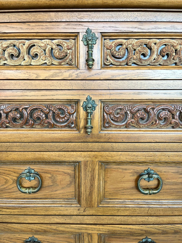 Vintage Thomasville Tall Wooden Dresser - Little Boho Valley