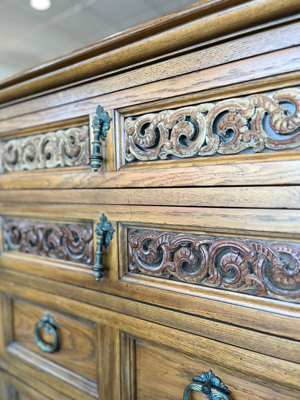 Vintage Thomasville Tall Wooden Dresser - Little Boho Valley