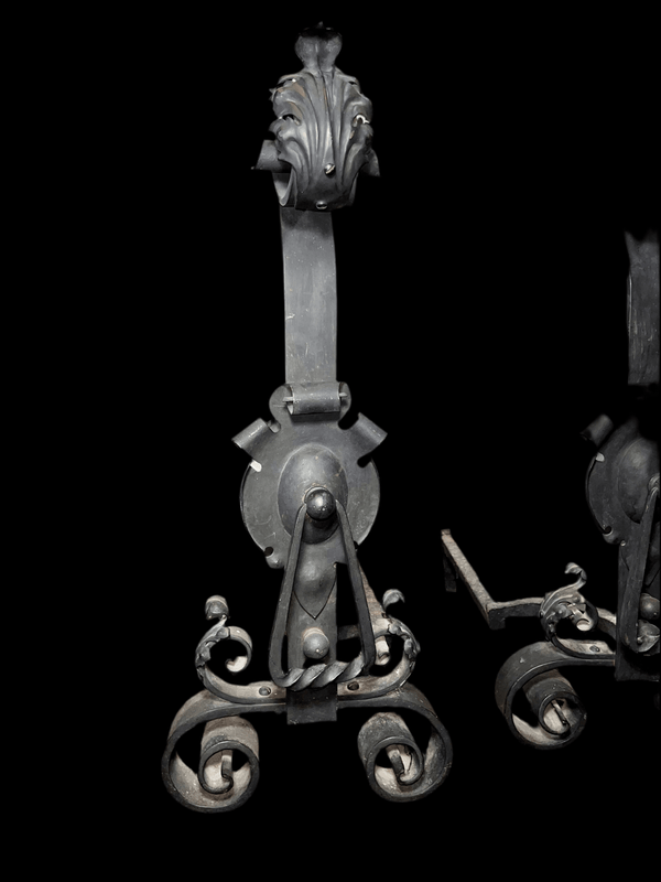 Vintage Wrought Iron Andirons - Little Boho Valley