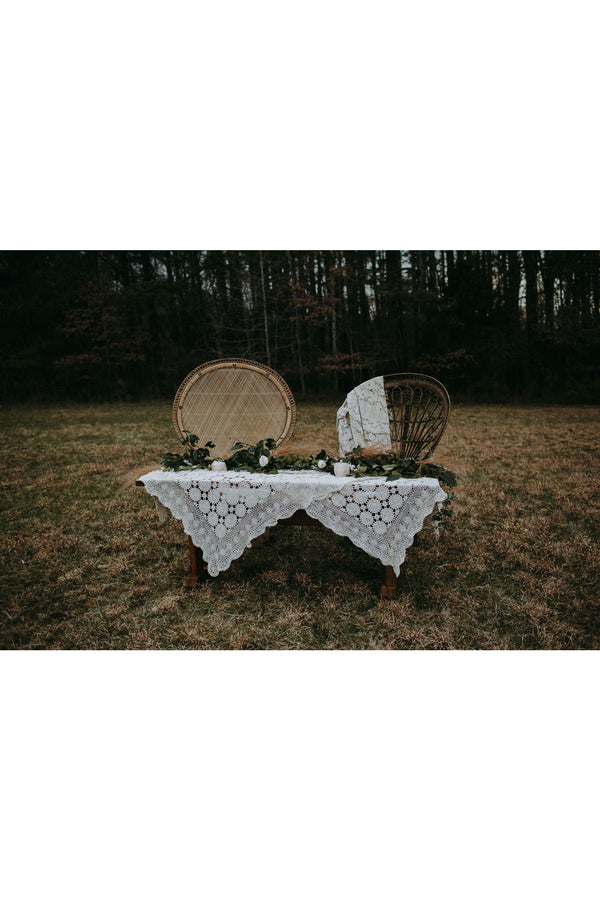 BROWN ORNATE PEACOCK CHAIR - RENTAL 