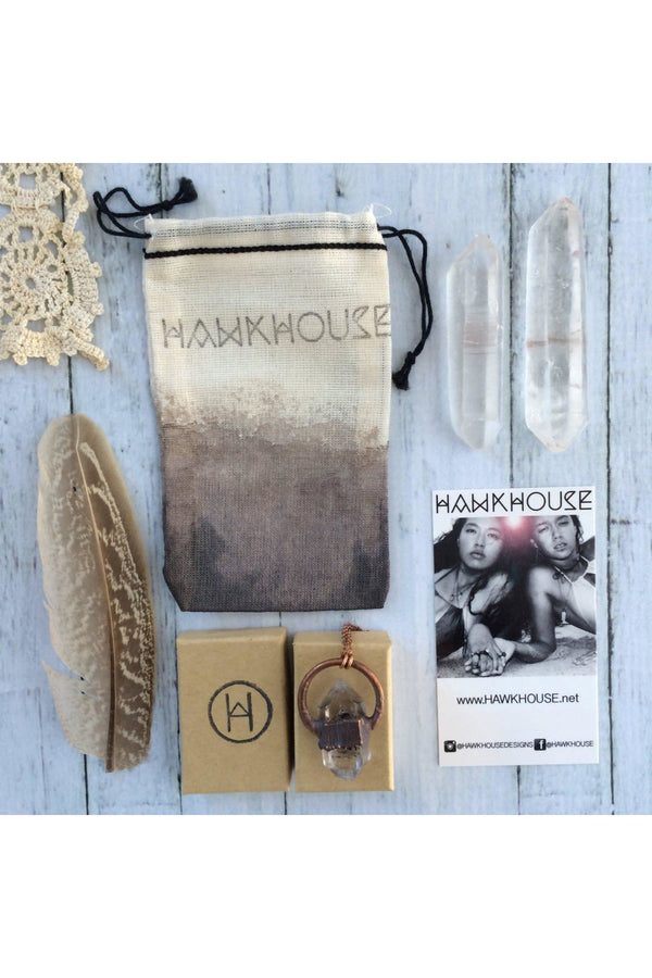Hawkhouse - 18" Sterling Silver Raw Crystal Necklace Hawkhouse