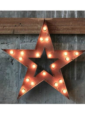 STAR MARQUEE SIGN - VINTAGE METAL STYLE Gypsy Jule