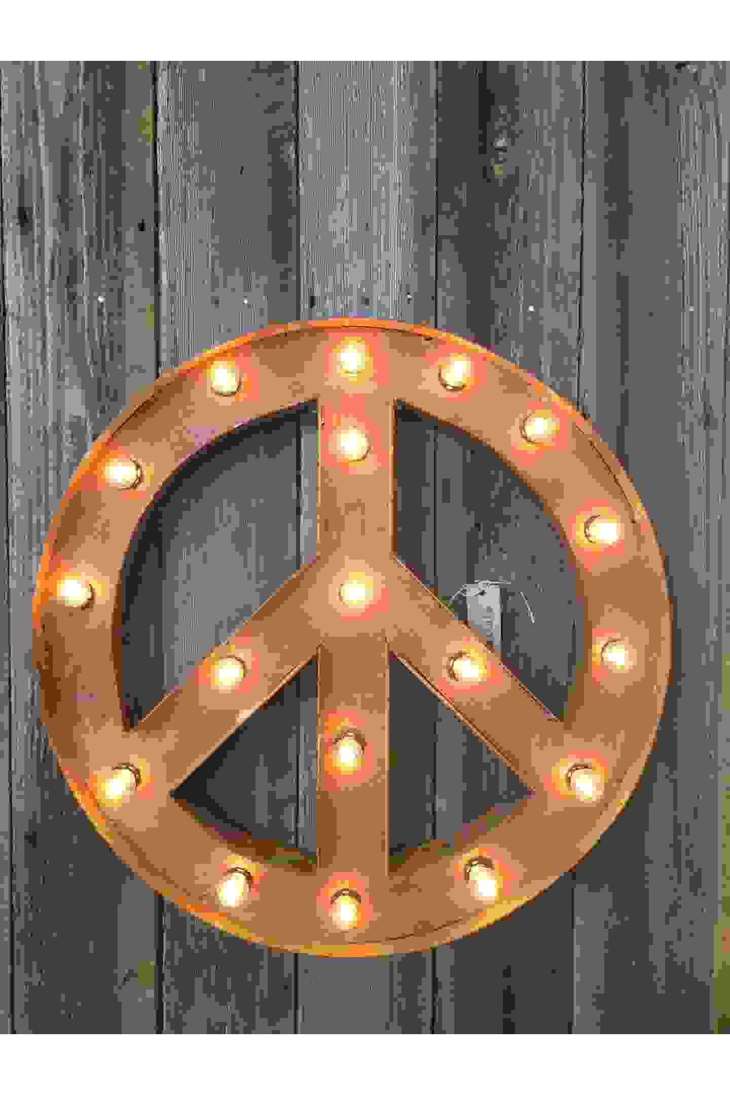 VINTAGE STYLE MARQUEE PEACE SIGN Gypsy Jule