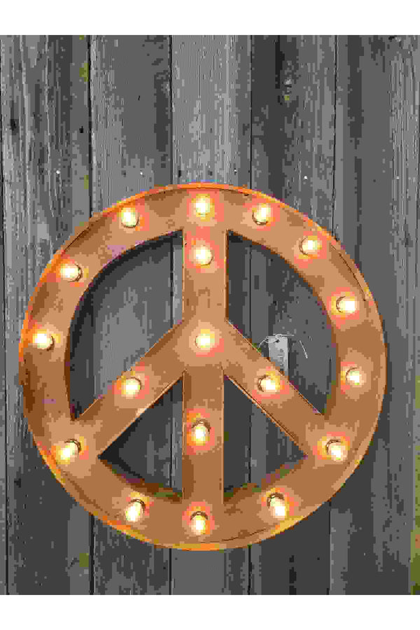 VINTAGE STYLE MARQUEE PEACE SIGN Gypsy Jule