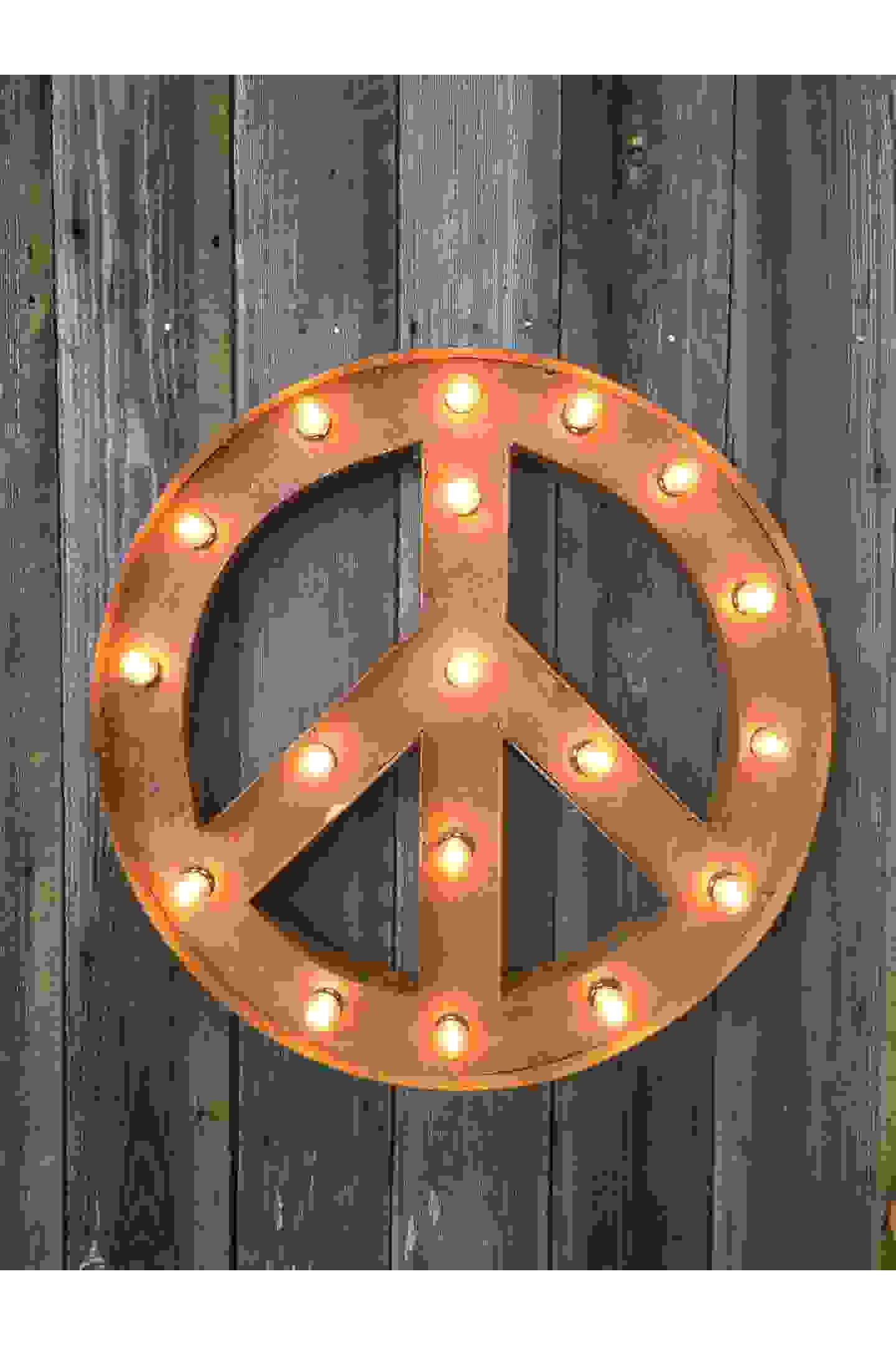 VINTAGE STYLE MARQUEE PEACE SIGN Gypsy Jule