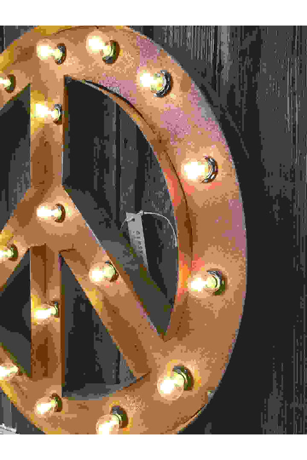 VINTAGE STYLE MARQUEE PEACE SIGN Gypsy Jule