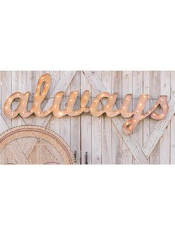 ALWAYS MARQUEE SIGN - EVENT RENTAL - Little Boho Valley