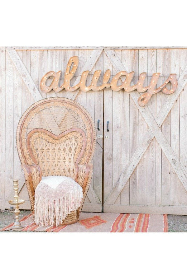 Big Kahuna Peacock Chair - Event Rental - Little Boho Valley