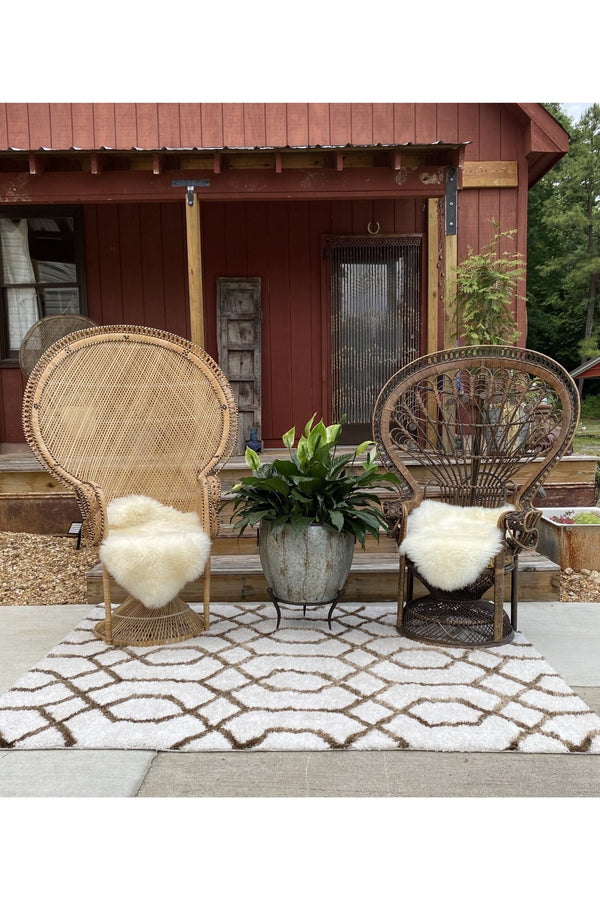 BROWN ORNATE PEACOCK CHAIR - RENTAL - Little Boho Valley