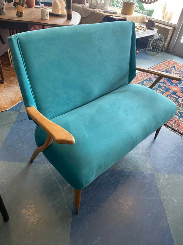 Vintage Mid Century Modern Two Seater