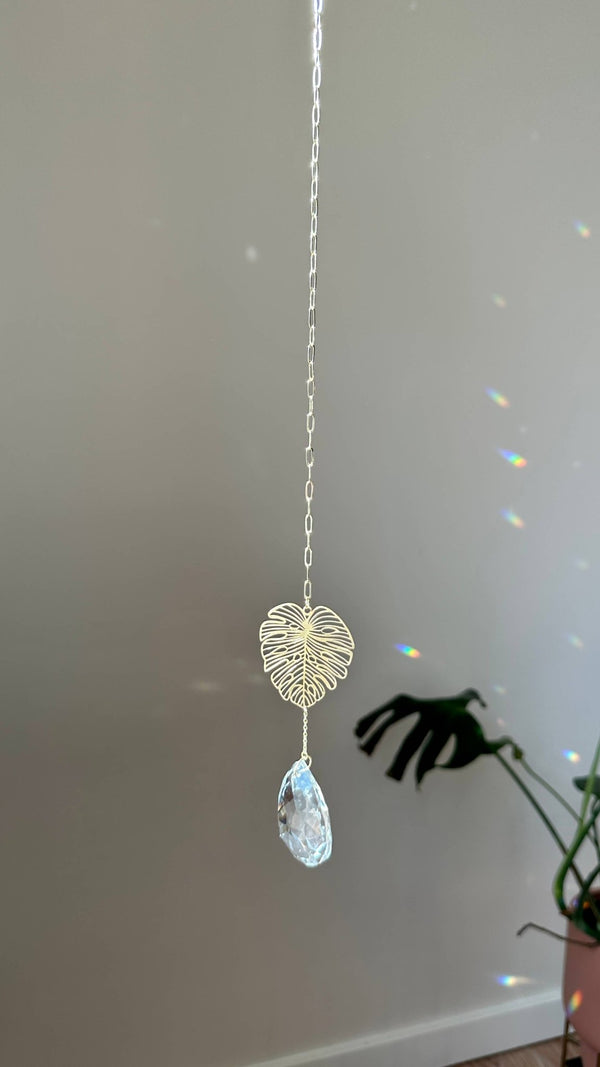 Ombra & Luce - Monstera Leaf Suncatcher, Plant Lover Wall Hanging - Little Boho Valley