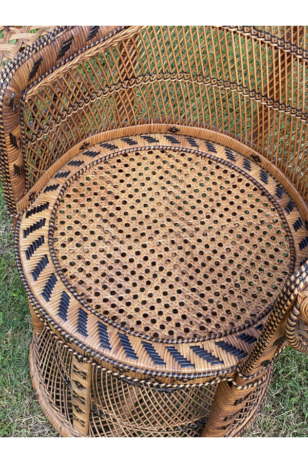 Ornate Rust Brown Peacock Chair - Rental - Little Boho Valley