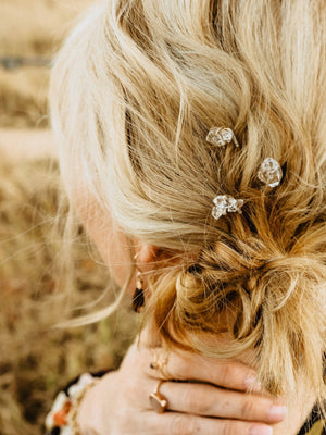 Rustic Souls - Herkimer Diamond Hair pin - Little Boho Valley
